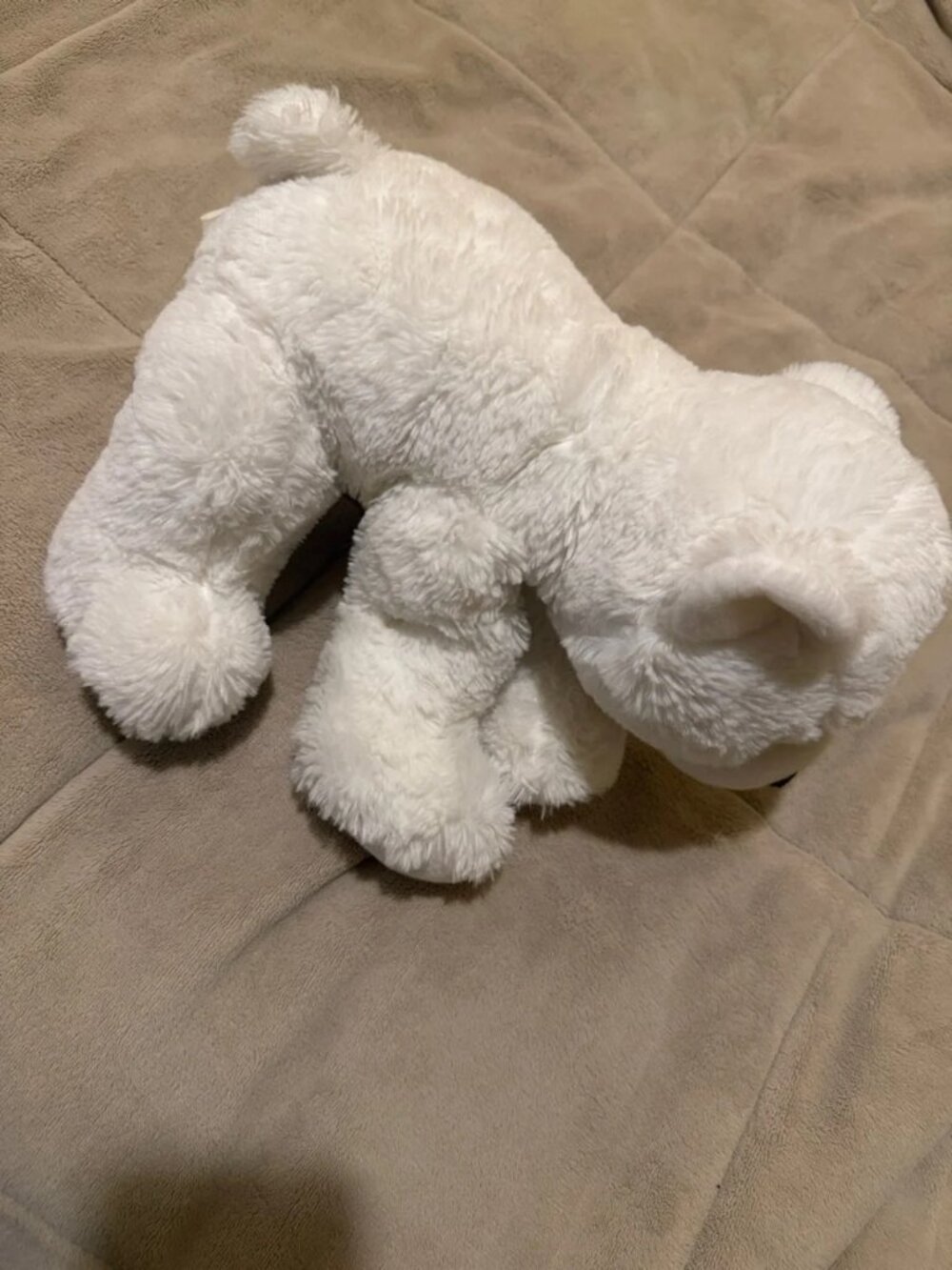 NWT Polar Bear Stuffed Animal with Blue Glitter Eyes - Picture 3 of 5